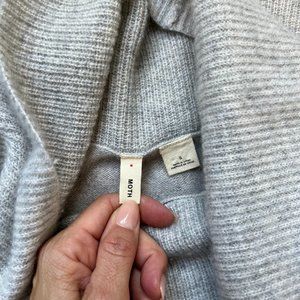 Cashmere Gray Cowl Neck Oversized Sweater